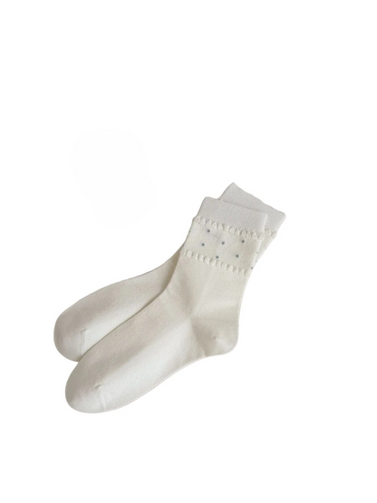 Rufia - Double-Layer Ruffle Trim Crew Socks