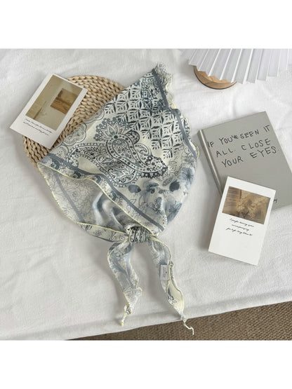 Scarvii - Paisley Print Triangle Bandana Scarf