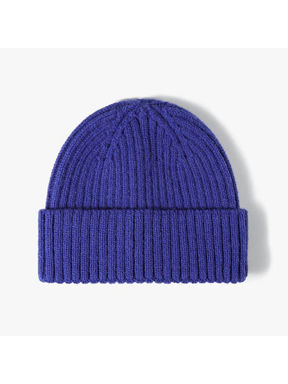 Haila - Solid Ribbed Cuffed Knit Beanie