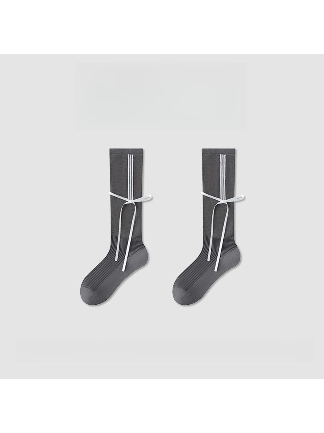 Rufia - Striped and Bow Patterns Crew Socks