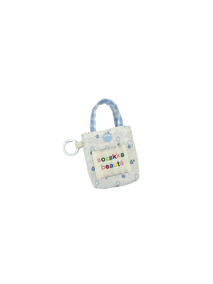 Cosbai - Floral Patchwork Mini Earphone Pouch & Coin Purse
