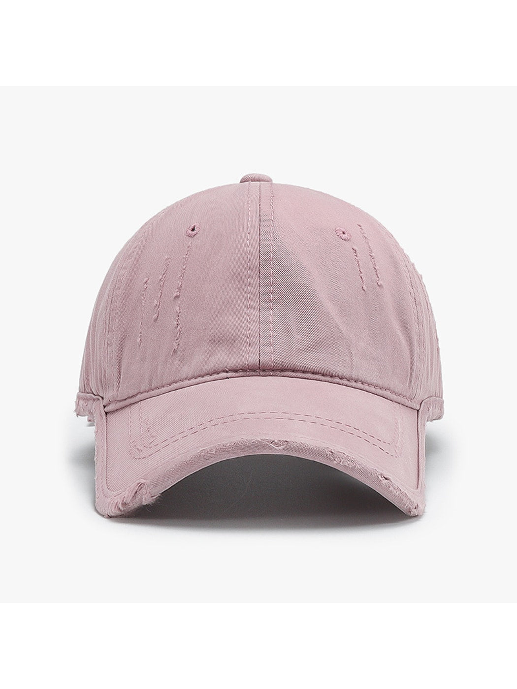 Haila - Adjustable Distressed Curved Brim Baseball Cap