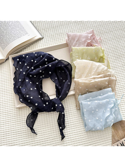 Scarvii - Ditsy Daisy Ruffle Edge Scarf