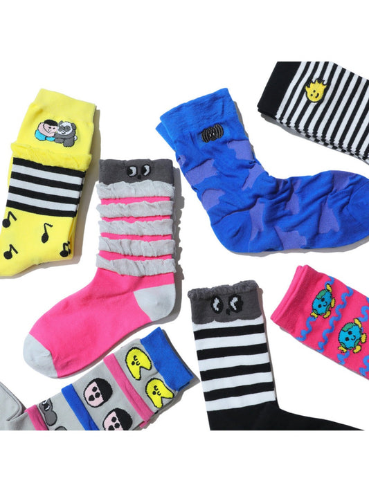 Rufia - Playful Colorful Character Crew Socks