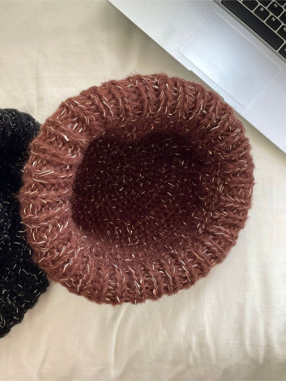 Haila - Textured Roll-Brim Knit Beanie