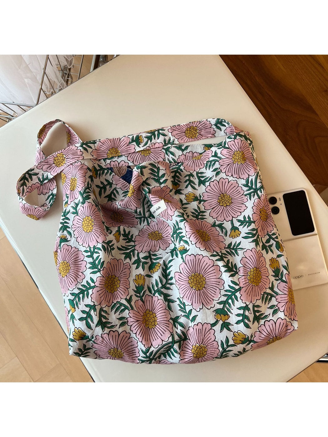 Cosbai - Floral Print Crossbody Bag