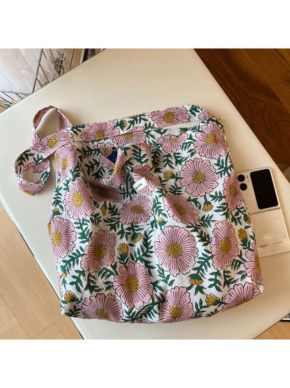 Cosbai - Floral Print Crossbody Bag