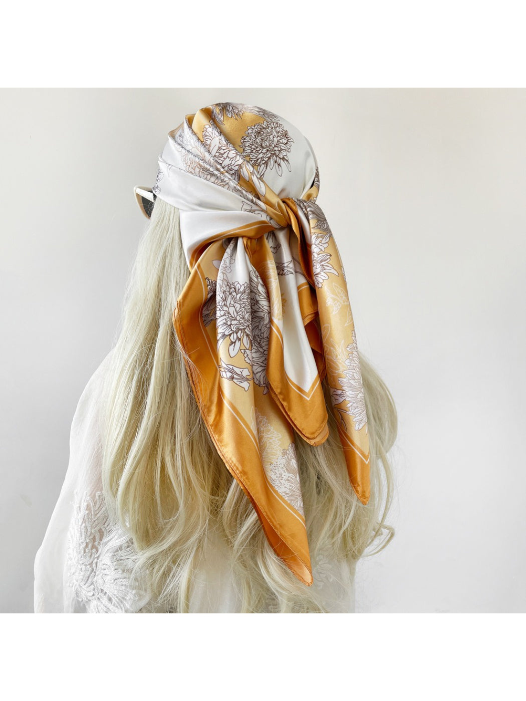 Scarvii - Botanical Line Art Square Scarf