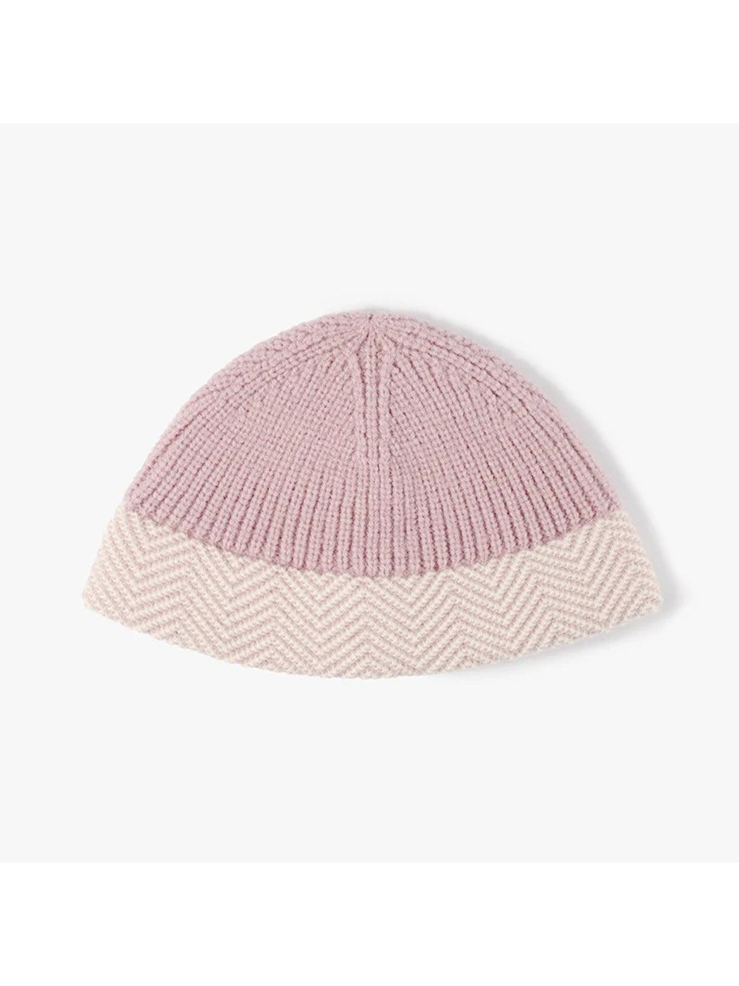 Haila - Herringbone Cuff Textured Knit Beanie