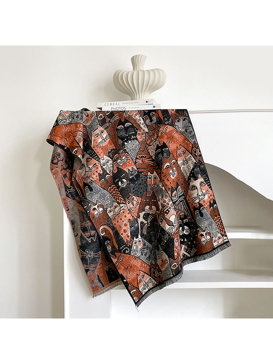 Scarvii - Vintage Abstract Art Paisley Print Scarf & Wrap