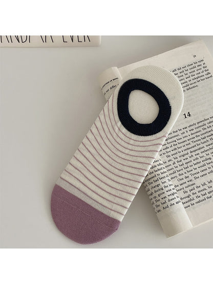 Rufia - Fine Stripes Colorblock Low Ankle Socks