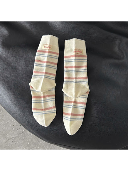 Rufia - Classic School Stripe Crew Socks