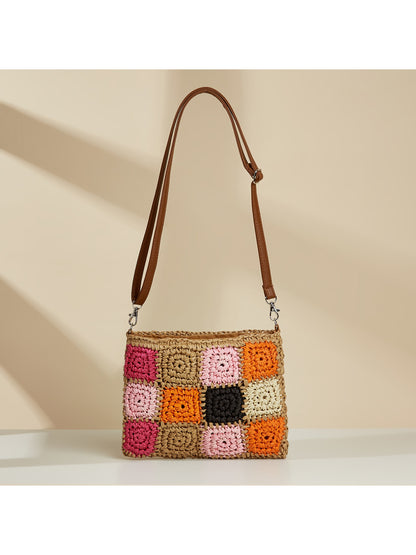 Cosbai - Crochet Patchwork Crossbody Bag - image 3