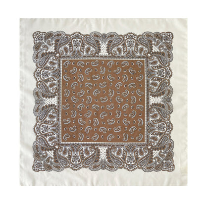 Scarvii - 27.5" Boho Paisley Print Scarf - Vintage & Light