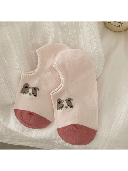 Rufia - Cute Dog Embroidery Low-Cut Ankle Socks product image 6