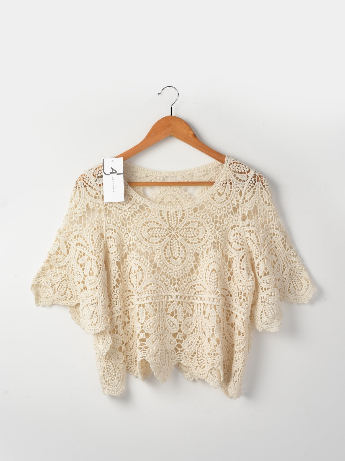 Crosa Crochet Hollow-Out Pullover Top alternate product view