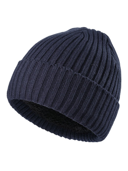 Haila - Foldable Brimless Round Crown Knit Beanie