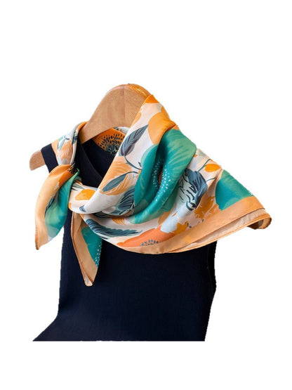 Scarvii - Botanical Bloom Print Square Scarf