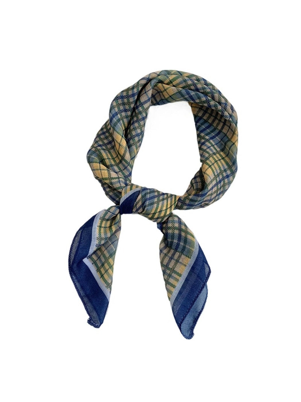 Scarvii - Vintage Classic Stripe Print Square Headscarf
