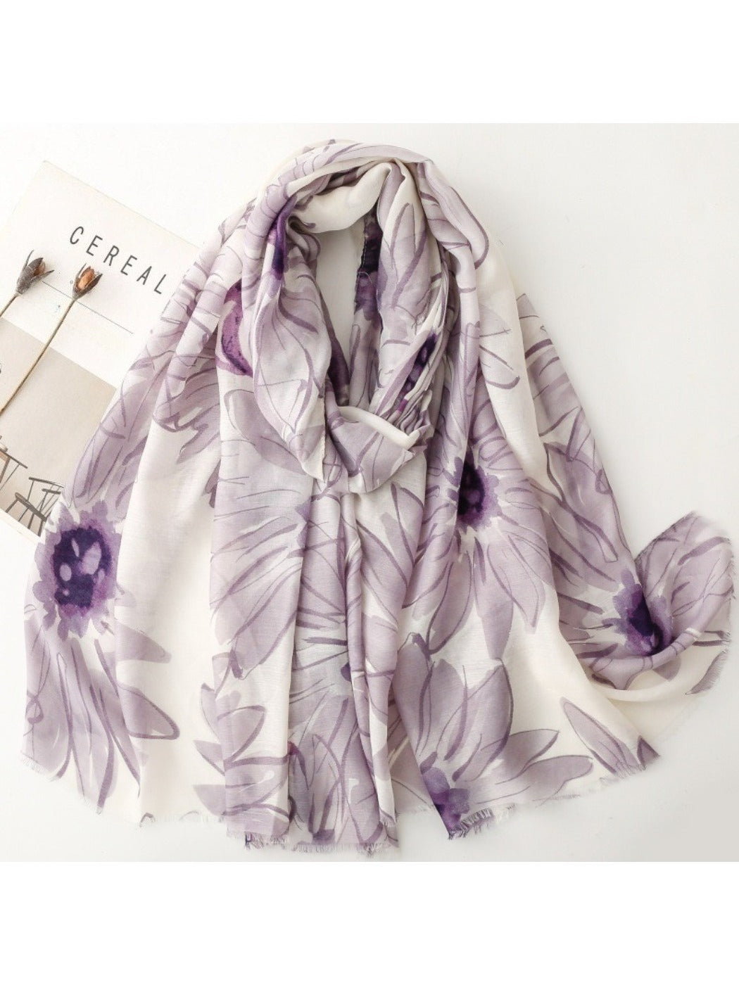 Scarvii - Daisy Print Scarf & Shawl for Women