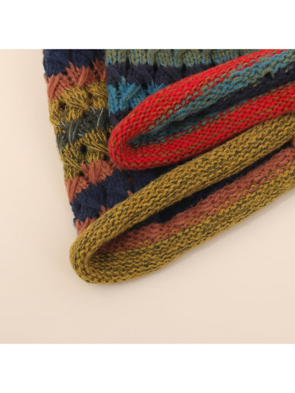 Haila - Multicolor Knit Tassel Earflap Beanie Hat