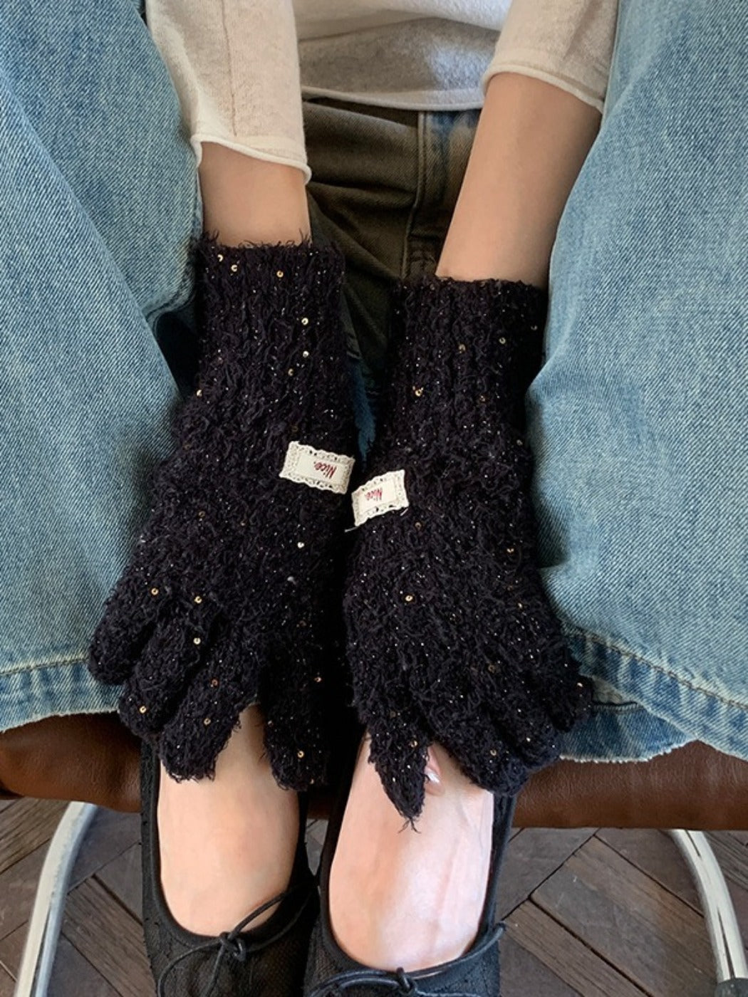 Gloving - Simple Solid-Color Full-Cover Knitted Gloves