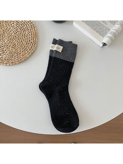 Rufia - Speckled Colorblock Crew Socks