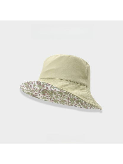 Haila – Floral Print Wide Brim Bucket Hat