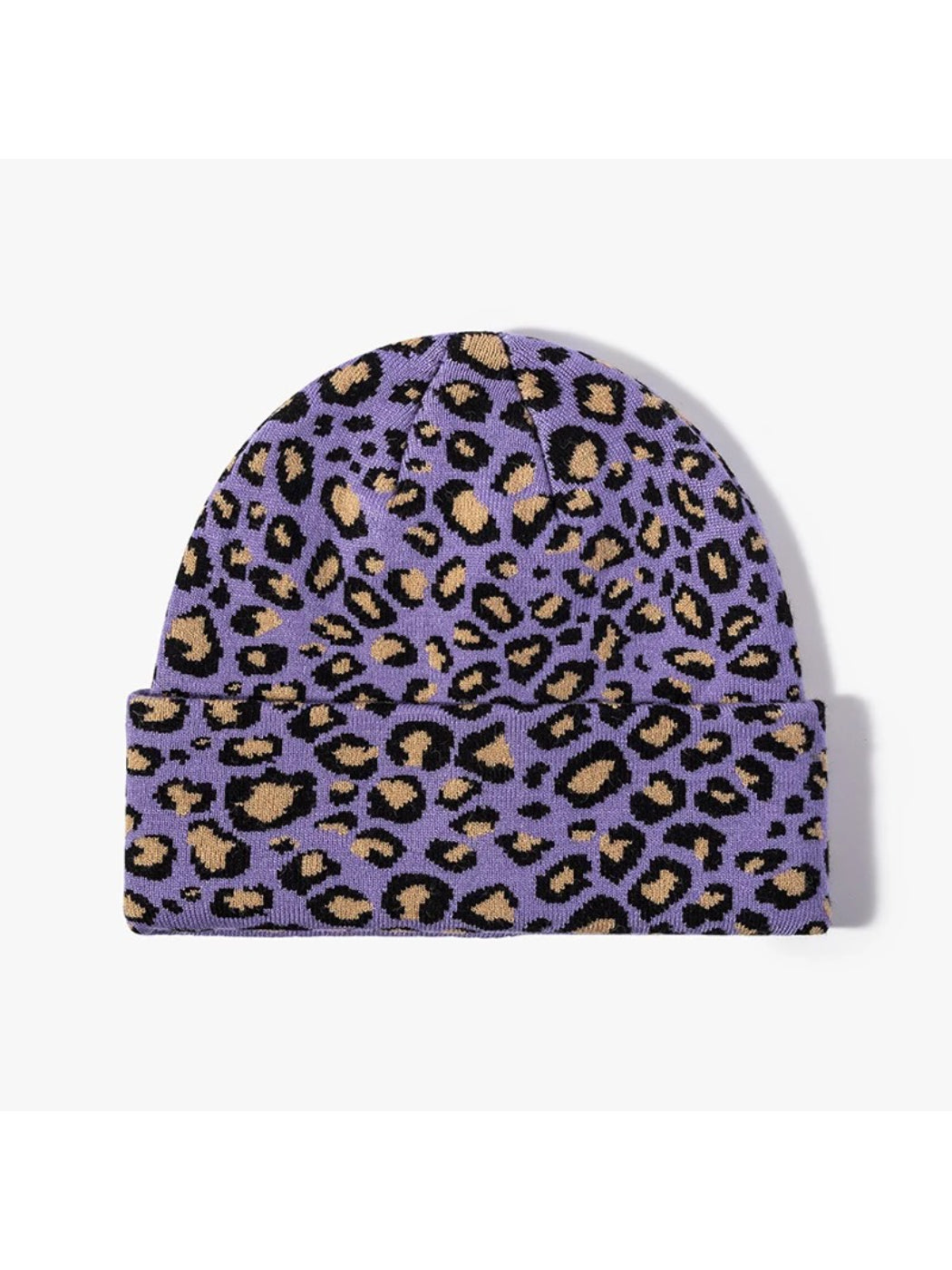 Haila - Leopard Print Cuffed Beanie