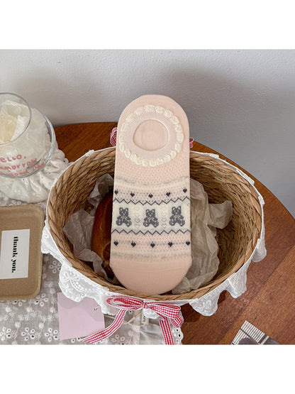 Rufia - Cute Cartoon Style Low Ankle Socks