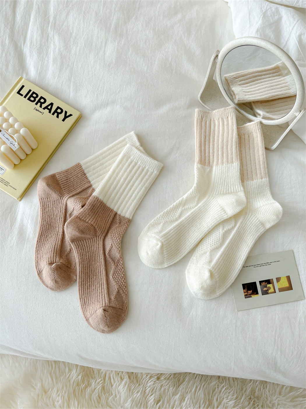 Rufia - Colorblock Cozy Crew Socks