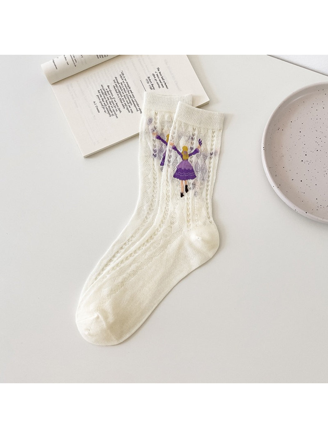 Rufia - Storybook Figure Motif Crew Socks product image 6