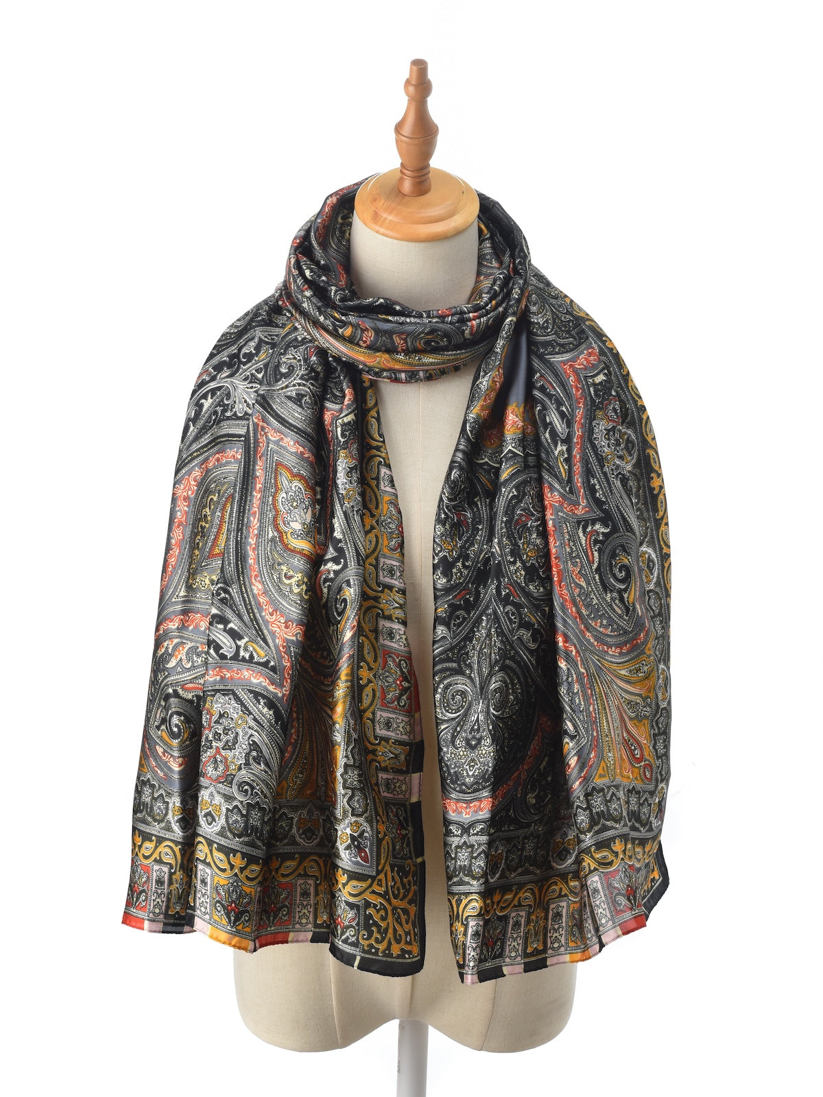 Scarvii – Paisley Frame Border Pattern Scarf