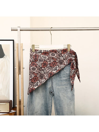 Scarvii - Lightweight Animal Print Triangle Scarf