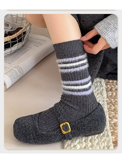 Rufia - Speckled Rib Crew Socks