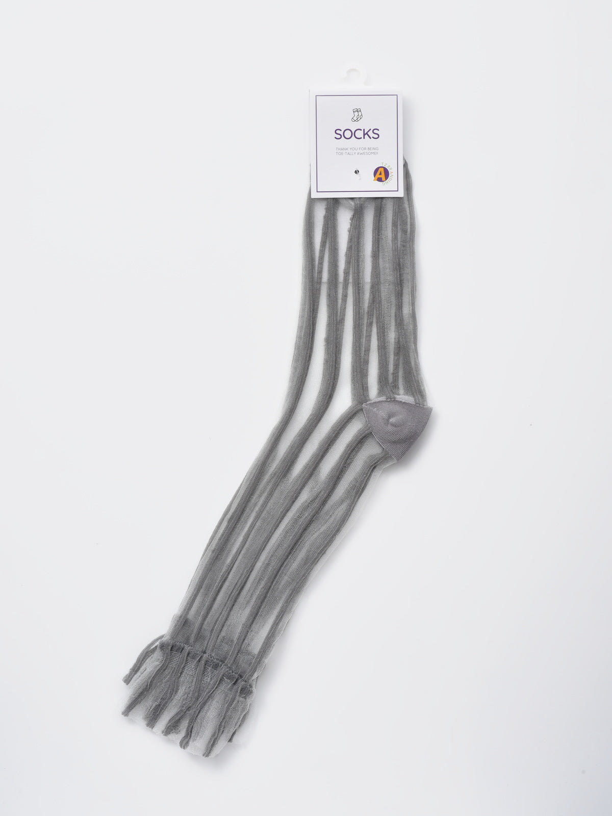 Rufia - Sheer Stripe Panel Crew Socks
