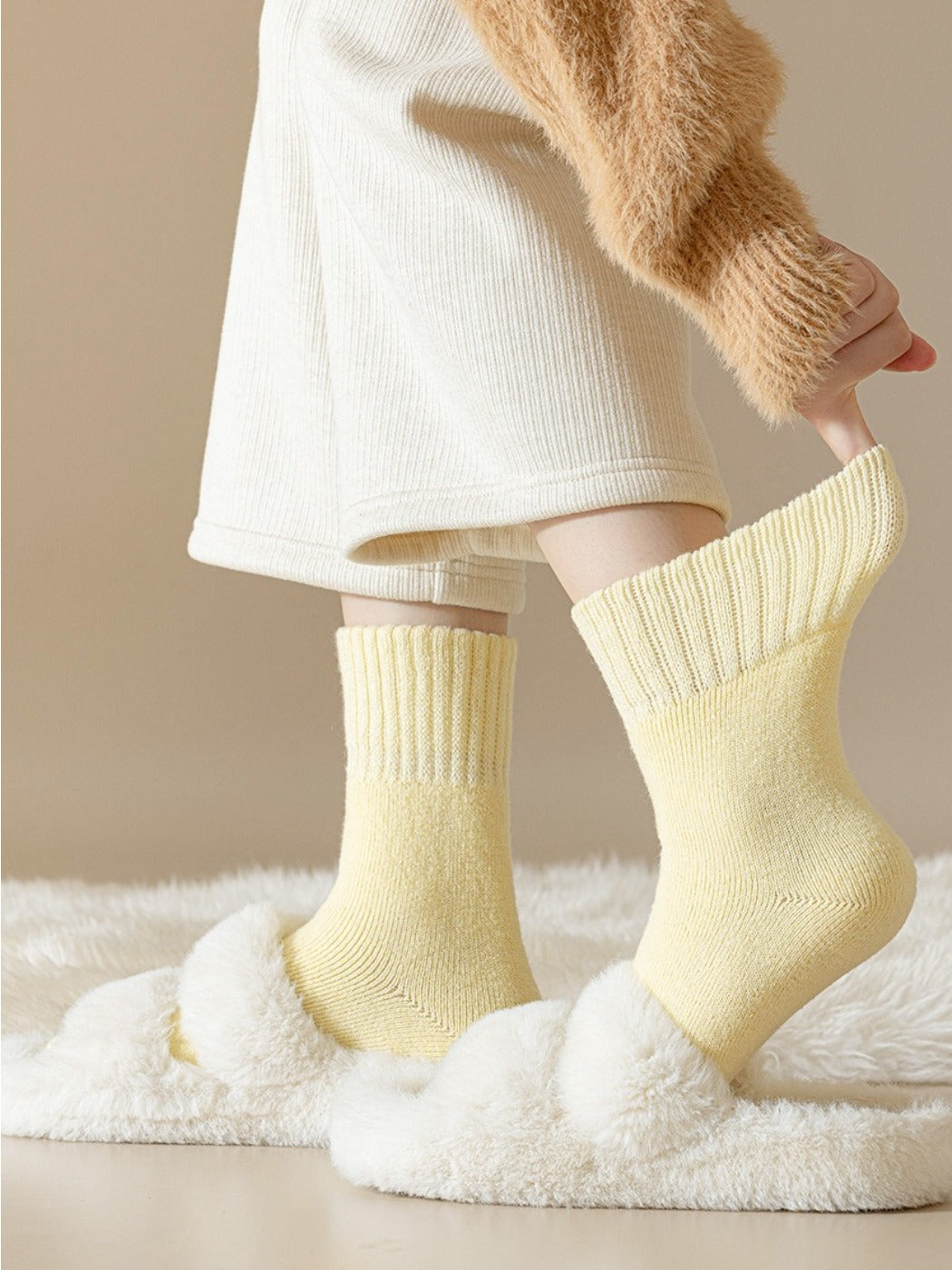 Rufia - Cozy Thick Fleece Winter Floor Socks