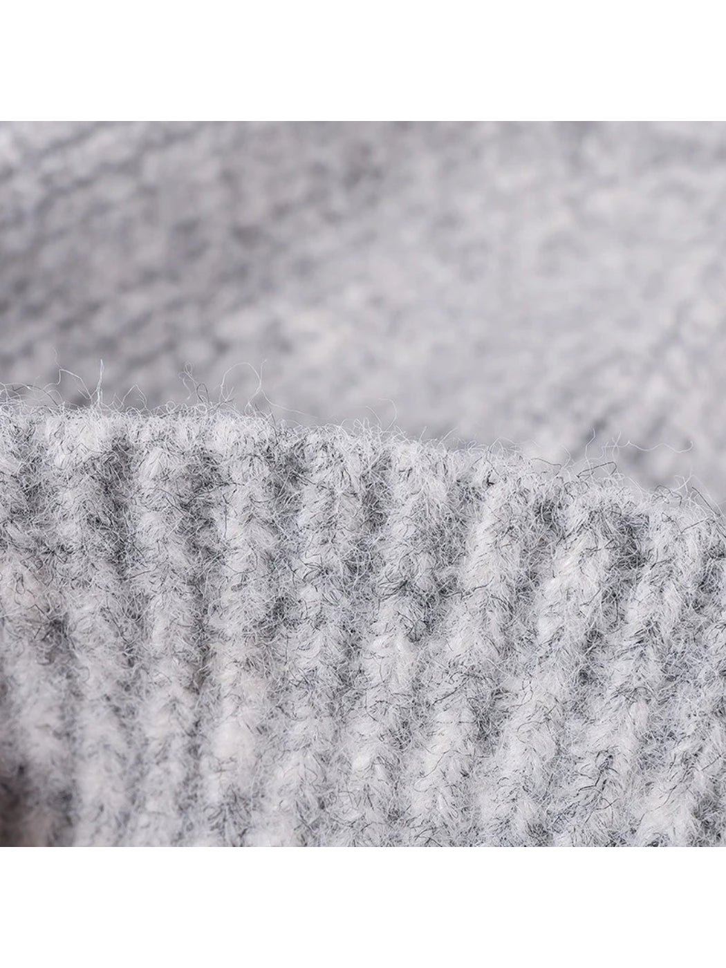 Haila - Fuzzy Ribbed Wide Cuff Knit Beanie