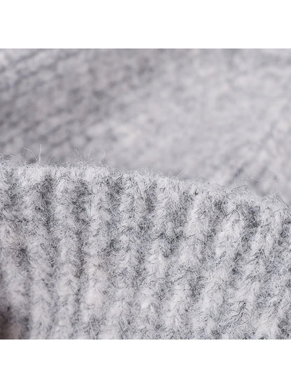 Haila - Fuzzy Ribbed Wide Cuff Knit Beanie
