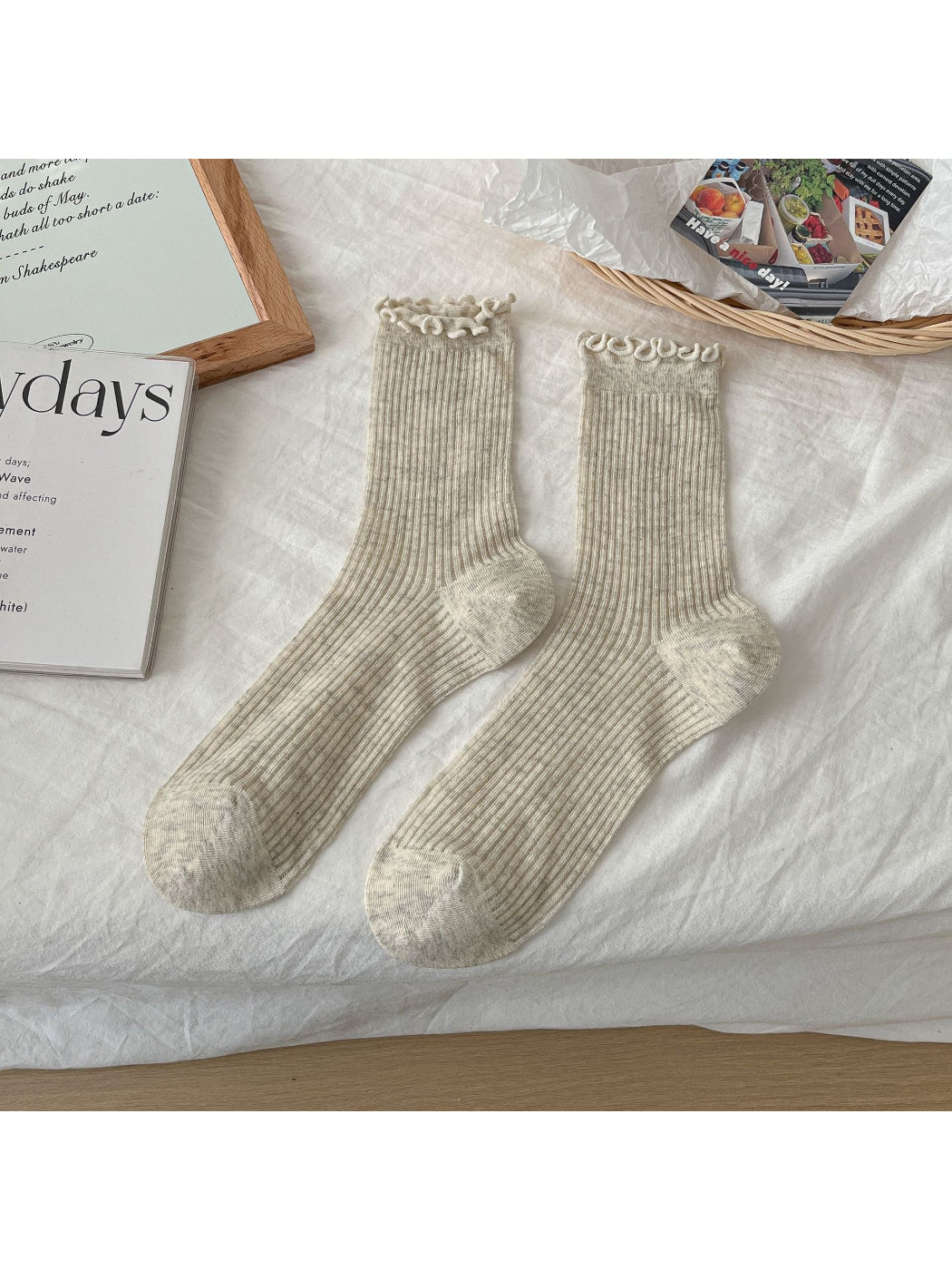 Rufia - Classic Ribbed Ruffle Crew Socks product image 8