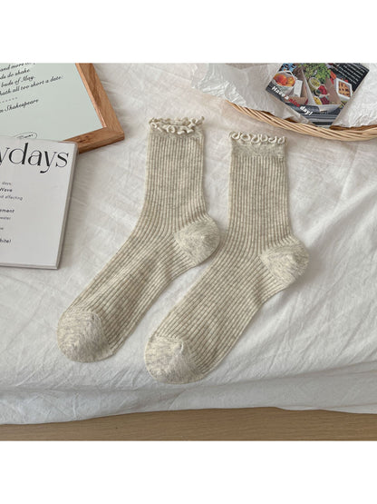 Rufia - Classic Ribbed Ruffle Crew Socks product image 8