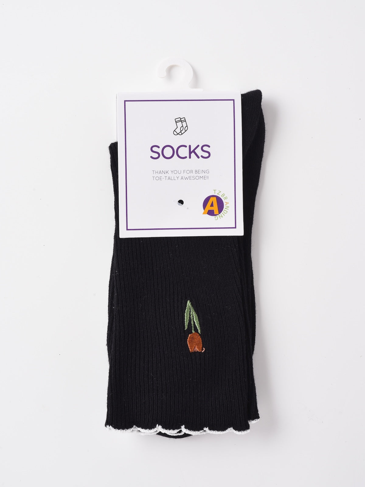 Rufia - Solid-Color Floral Tulip Socks - Sweet & Classic