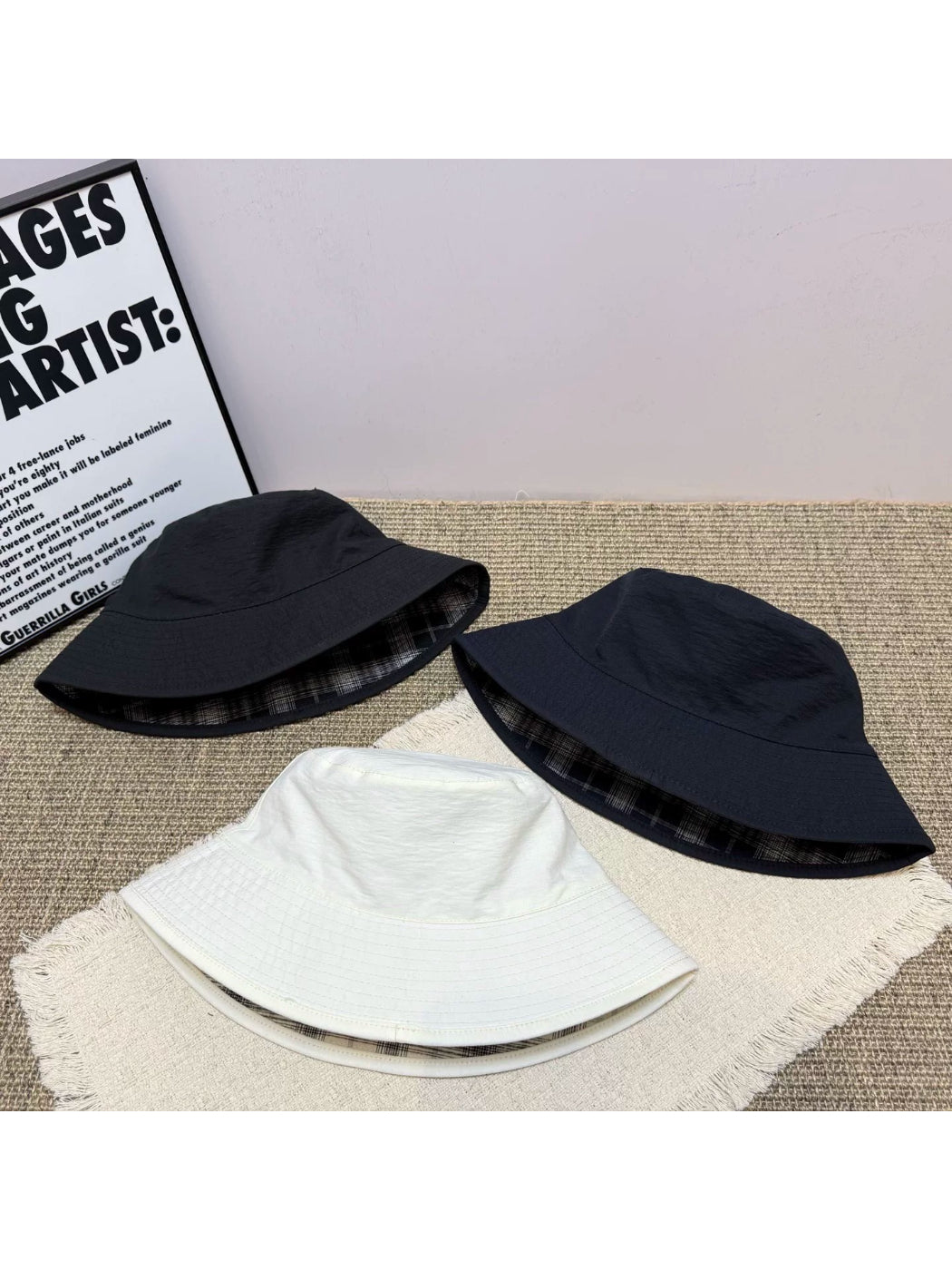 Haila - Plaid Reversible Bucket Hat