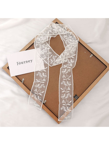 Scarvii - Polka Dot Lace Ribbon Headband