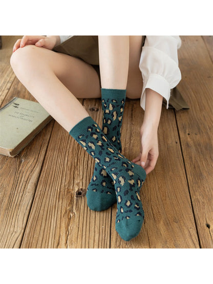 Rufia – Leopard Print Crew Socks