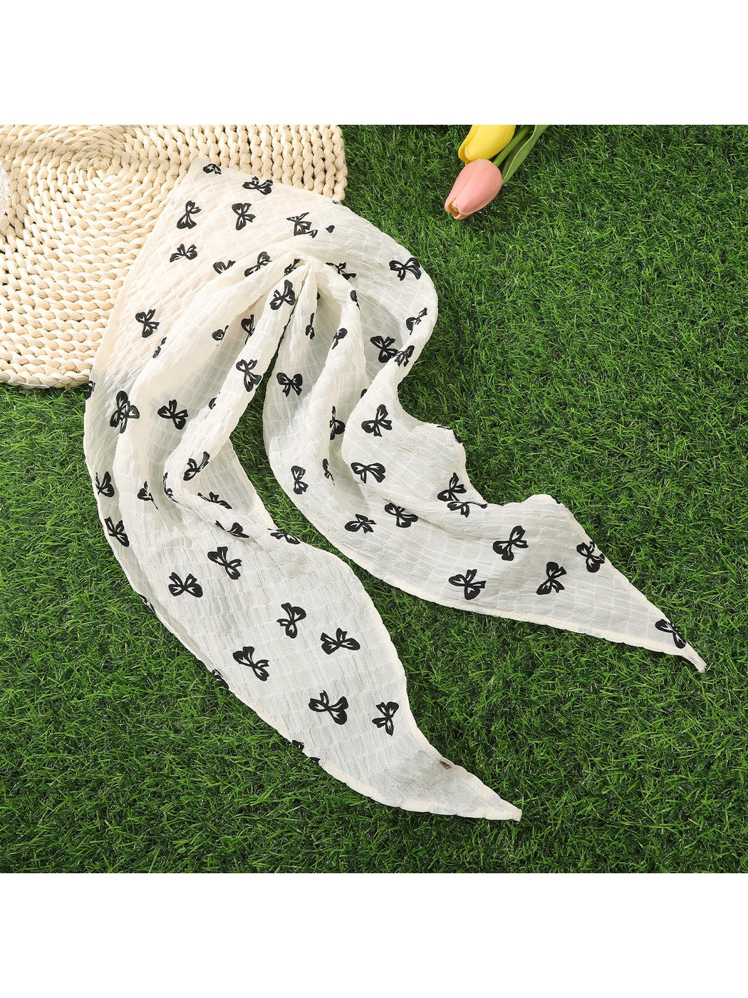 Scarvii - Chic Butterfly Print Triangle Bandana