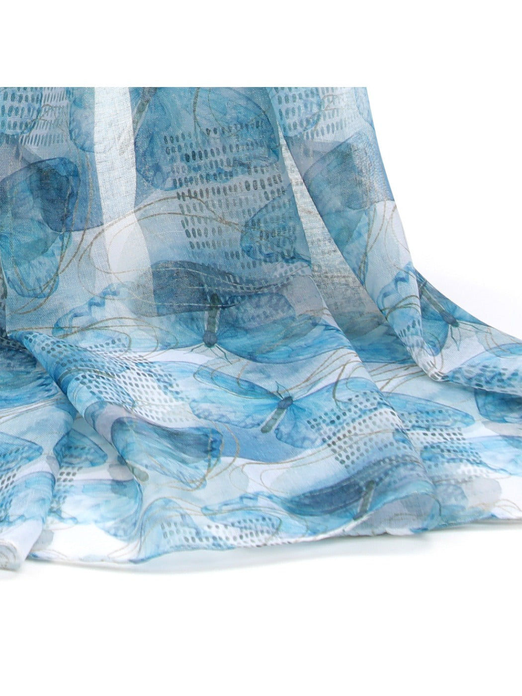 Scarvii - Blue Butterfly Print Scarf