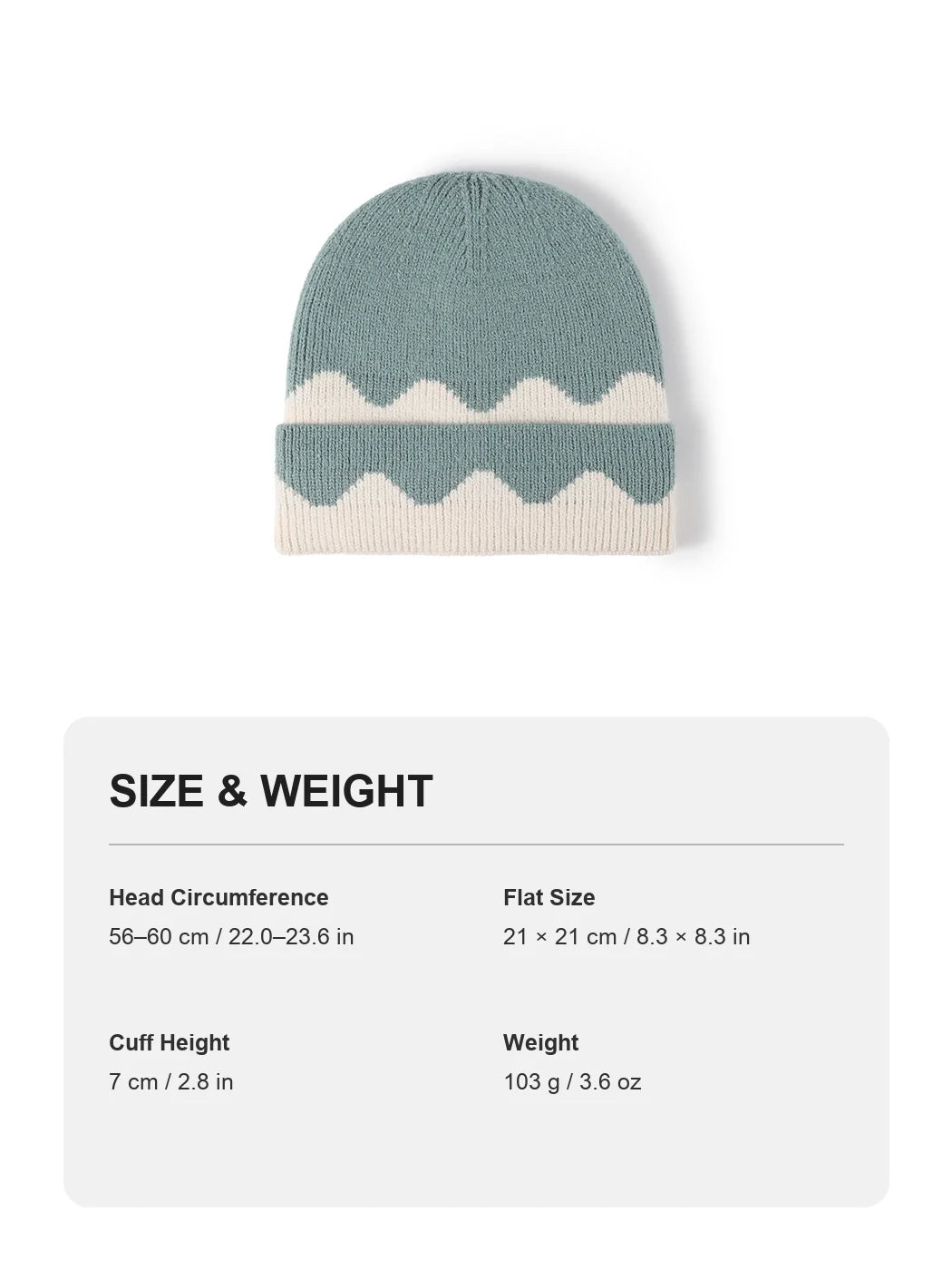 Haila - Wave Colorblock Cuffed Beanie