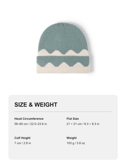 Haila - Wave Colorblock Cuffed Beanie