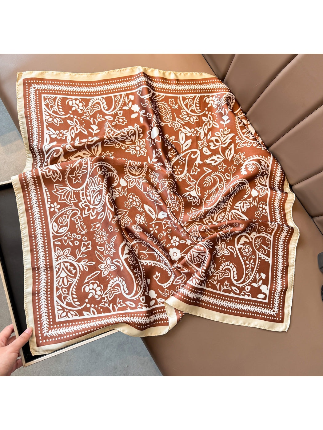 Scarvii Vintage Paisley Square Scarf